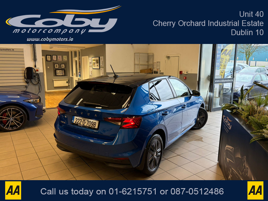 2022 Skoda Fabia Style 1.0 i 80HP 5DR Manual. NCT, Alloy Wheels, MFSW, USBC, Air Conditioning, Smart Link, Hands Free, Rear Parking Sensors and more. €16,950