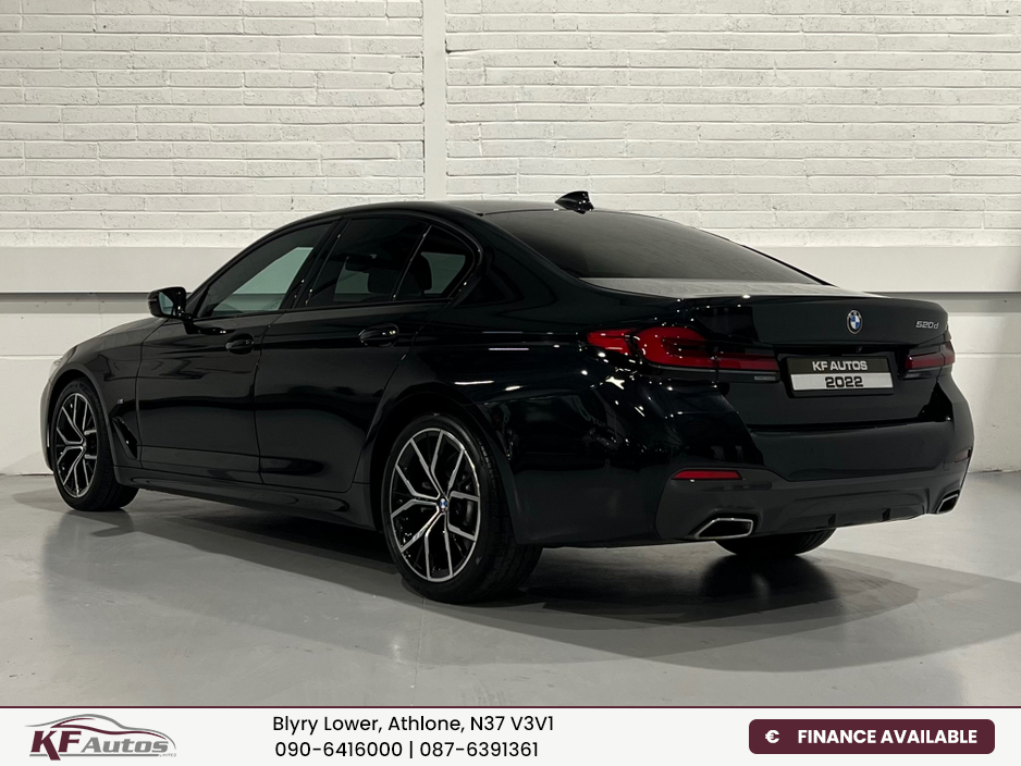 2022 BMW 5 Series 520d G30 LCI M Sport 2L Diesel 190bhp 4dr Auto - 222 Reg €42,995