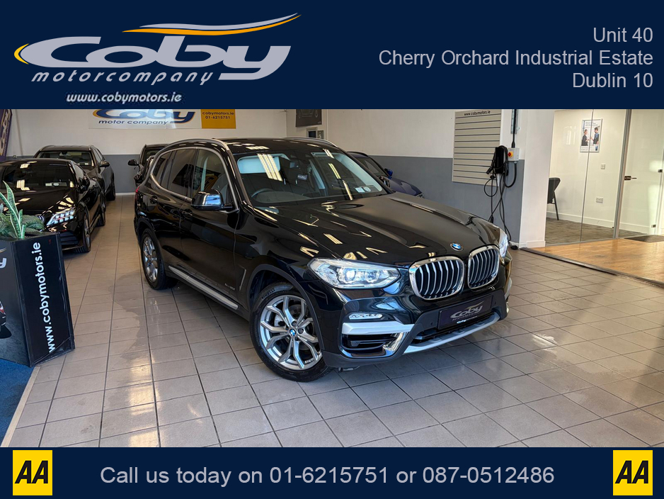 2018 BMW X3 2.0 XLINE 5DR AUTO, NCT 2028 Full Leather, Reverse Cam, Sat Nav, Heated Seats, Parking Sensors, Cruise Control, MFSW, Dual Climate Control, Bluetooth, Alloy Wheels, Full Electrics, and more. €30,950