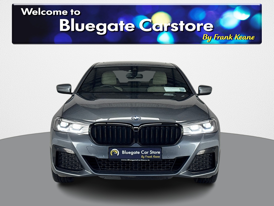 2022 BMW 5 Series 530E HYBRID M SPORT NEW NCT**19"MATTE BLACK ALLOYS**PANORAMIC SUNROOF**FRONT HEATED ELECTRIC SEATS**AMBIENT LIGHTING**APPLE CARPLAY**REVERSE CAMERA**PARKING SENSORS**DRIVE MODES**FINANCE AVAILABLE** €37,995