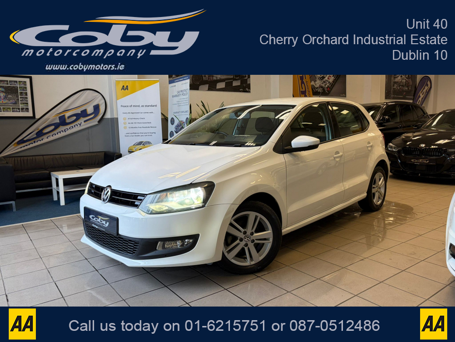 2014 Volkswagen Polo 1.2 AUTO 5DR. New NCT done before collection, Alloy Wheels, Air Conditioning, Hands Free, AUTO Wipers, Full Electrics, 2 Keys, Folding Rear Seats, Luggage Cover and more. €10,450