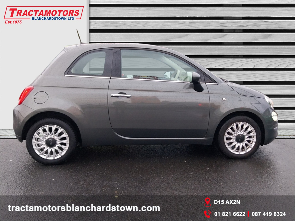 2017 Fiat 500 1.2 LOUNGE 69BHP 3DR AUTO €10,999