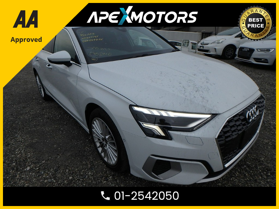 2022 Audi A3 FINANCE ARRANGED * 1.0 4Dr SALOON  * NEW NCT APR-26 * STAMPED SERVICE HISTORY * AA APPROVED * 101 SAFETY CHECKLIST * AUTOMATIC (DSG) * IMMACULATE * HEATED SEATS * COLOUR REVERSE CAMERA * TOP-SPEC €30,949