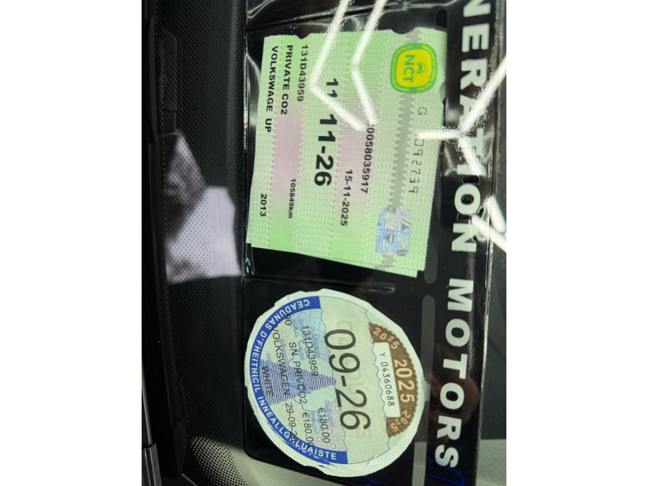 2013 Volkswagen up! 1.0 75BHP TAKE UP €6,300