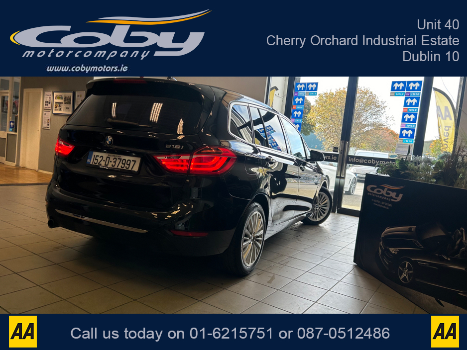 2015 BMW 2 Series Gran Tourer 1.5 Auto 7 Seater . New NCT, 2Keys, Alloy Wheels, Dual Climate Control, Full Electrics, Sat Nav, Parking Sensors, Reverse Camera, Cruise Control, Bluetooth, Full Leather, CD, Lane Departure  and more. €14,950