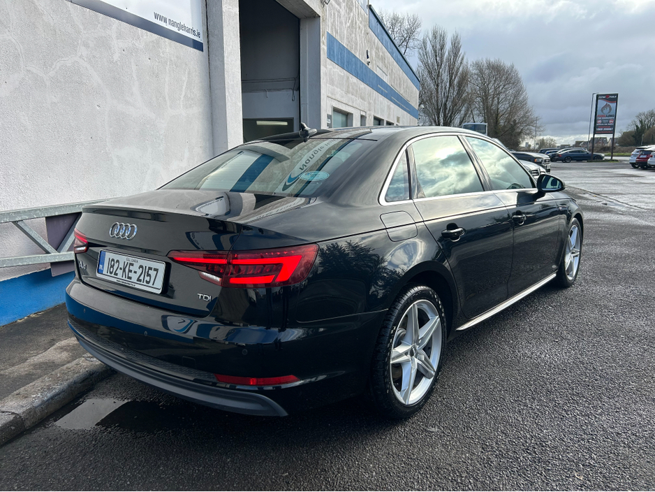2018 Audi A4 2.0 TDI S LINE . FINANCE AVAILABLE. TRADE IN WELCOME. www.nangleharris.ie. ALL CARS CHECKED WITH MOTORCHECK.IE CALL 01 5620011 €21,900