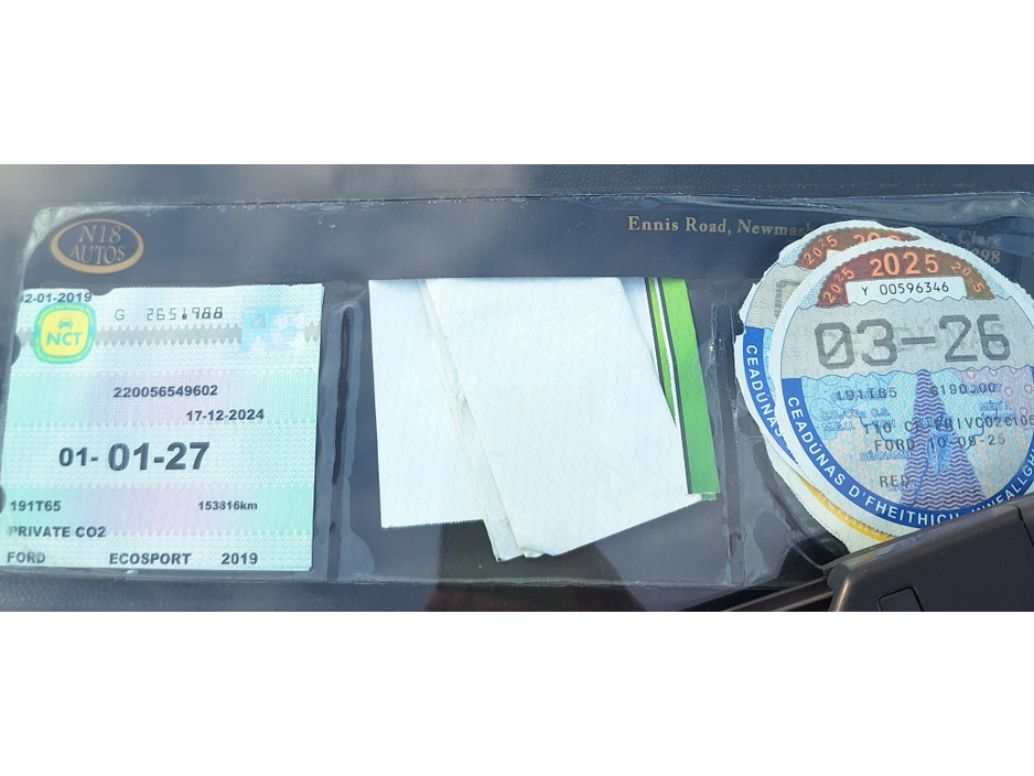 2019 Ford Ecosport TITANIUM 1.5 TD 100PS M6 4DR €13,995
