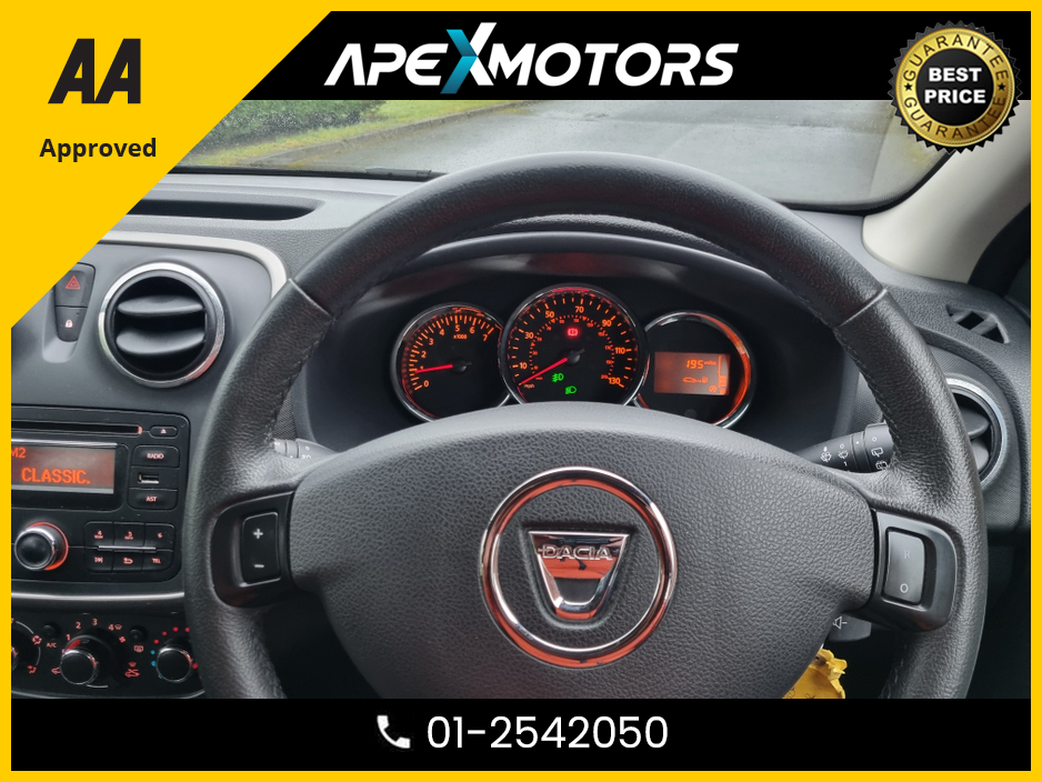 2016 Dacia Sandero FINANCE ARRANGED * 1.5DCI LAUREATE 90BHP * TOP SPEC WITH ALLOY WHEELS * NEW NCT JAN-27 * LOW  TAX  * RELIABLE  * ECONOMICAL * IMMACULATE * STAMPED SERVICE HISTORY * AA APPROVED * 101 SAFETY CHECKLIST €7,249