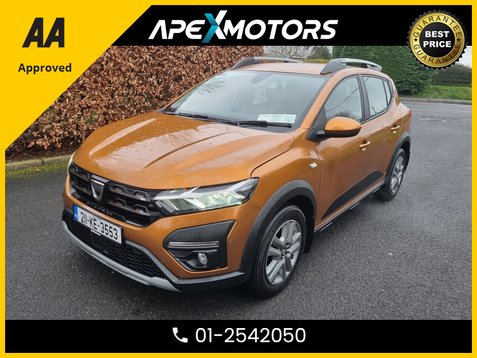 2021 Dacia Sandero FINANCE ARRANGED * STEPWAY COMFORT TCE 90 CVT MY2 * AUTOMATIC * ONE OWNER FROM NEW * NEW NCT MAY-27 * IMMACULATE * STAMPED SERVICE HISTORY * AA APPROVED * 101 SAFETY CHECKLIST * COLOUR REVERSE CAMERA €14,949