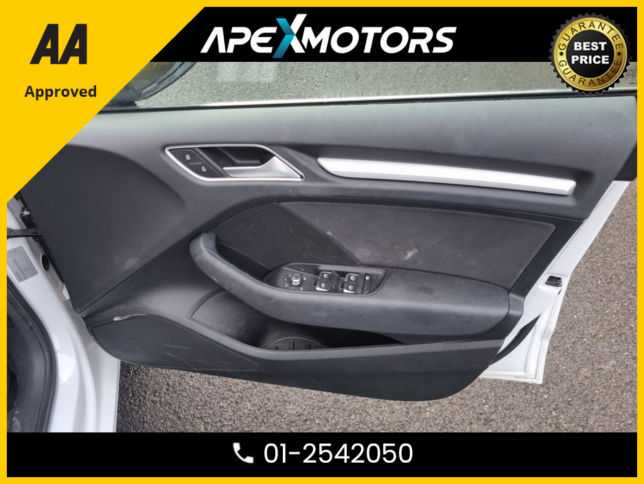 2016 Audi A3 Sportback FINANCE ARRANGED * NEW NCT JAN-28 * IMMACULATE * AA APPROVED * 101 SAFETY CHECKLIST * AUTOMATIC * COLOUR REVERSE CAMERA * TOP-SPEC 5DR HATCH * LOW LOW KMs * ADAPTIVE CRUISE * CRUISE CONTROL and SPEED €16,449