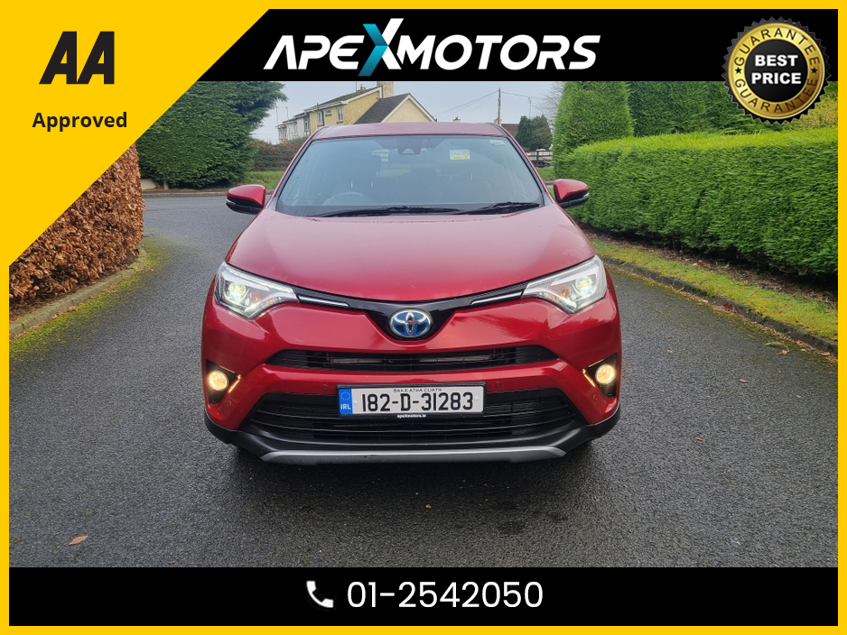 2018 Toyota Rav4 FINANCE ARRANGED * TOP-SPEC DESIGN HEV CVT VVT-I * NEW NCT DEC-27 * IMMACULATE * STAMPED SERVICE HISTORY * AA APPROVED * 101 SAFETY CHECKLIST * AUTOMATIC (DSG) * HEATED SEATS * COLOUR REVERSE CAMERA €19,949