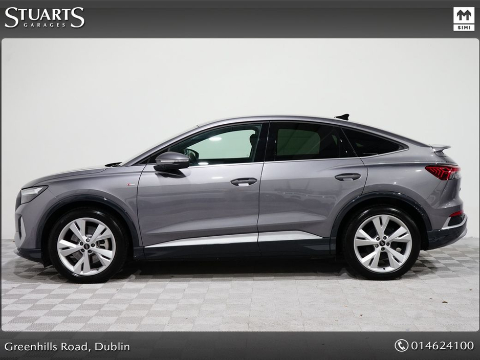 2025 Audi Q4 e-tron S/LINE SPORTBACK 45 – BIGGER BATTERY* Q4 E-TRON SLINE SUV: TYPHOON GREY METALLIC WITH FULL BLACK LEATHER, 20” ALLOYS, HEATED SEATS, REVERSING CAMERA €49,945