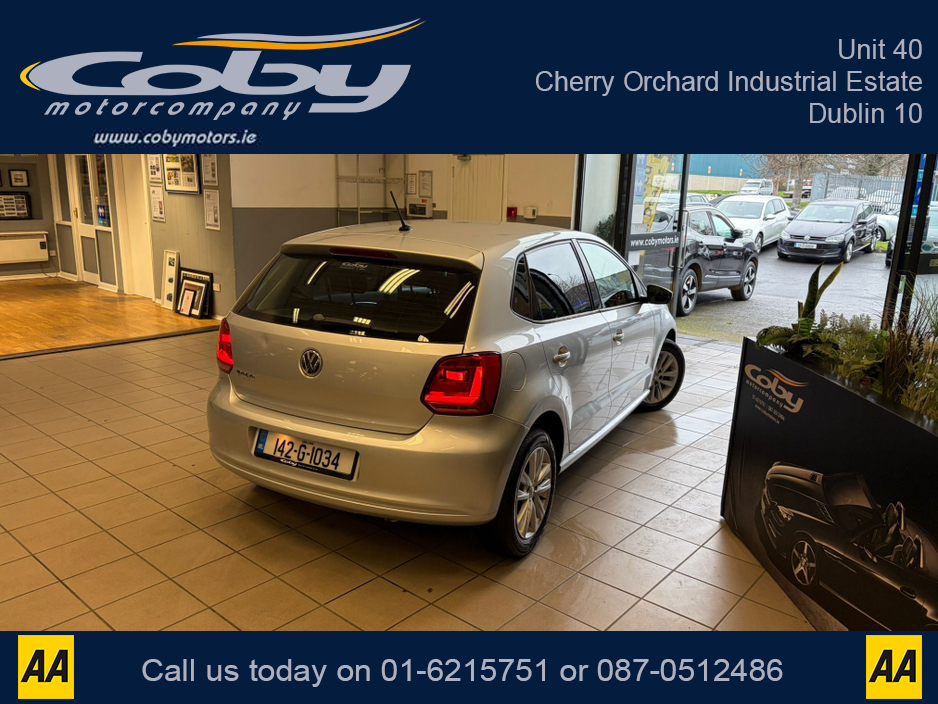 2014 Volkswagen Polo 1.0 75HP MANUAL 5SPEED 5DR. NCT & TAX, Sat Nav, Alloy Wheels, Car Play, Touch Screen, MFSW, Air Con, AUTO Wipers, Full Electrics, 2 Keys, Folding Rear Seats, Luggage Cover and more. €9,950