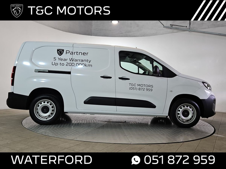 2025 Peugeot Partner PARTNER PROF PLUS 1.5 HDI 100BHP - Inc Vat Price, Remainder of 5yr /200,000Km Warranty ! Long Wheel Base, 1,000KG - Demo Model - €26,995