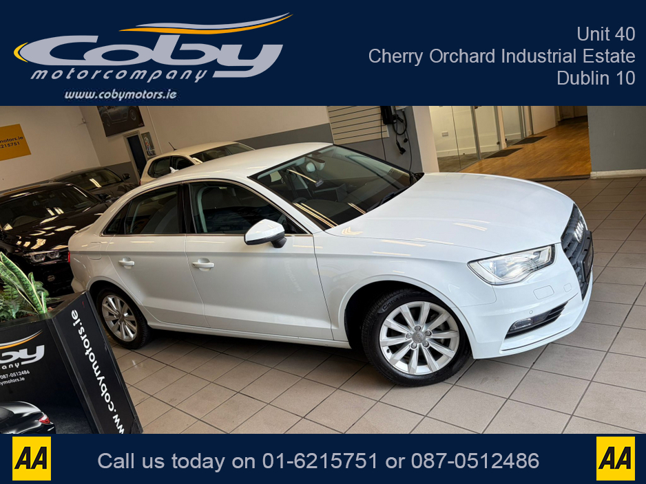 2015 Audi A3 1.4 Petrol Auto Saloon 4DR. New NCT done before collection, Reverse Camera, Dual Climate Control, MFSW, Cruise Control, Sat Nav, Handsfree, Parking Sensors, Paddle Shift and more. €13,750