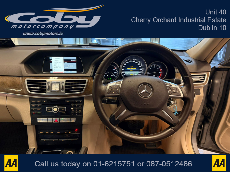 2015 Mercedes-Benz E Class 200 BLUETEC ELEGANCE 4DR AUTO. NCT, Full Leather, Alloy Wheels, Hands Free, Heated Seats, Dual Climate Control, Cruise Control, MFSW, Paddle Shift, Parking Sensors & more. €15,950