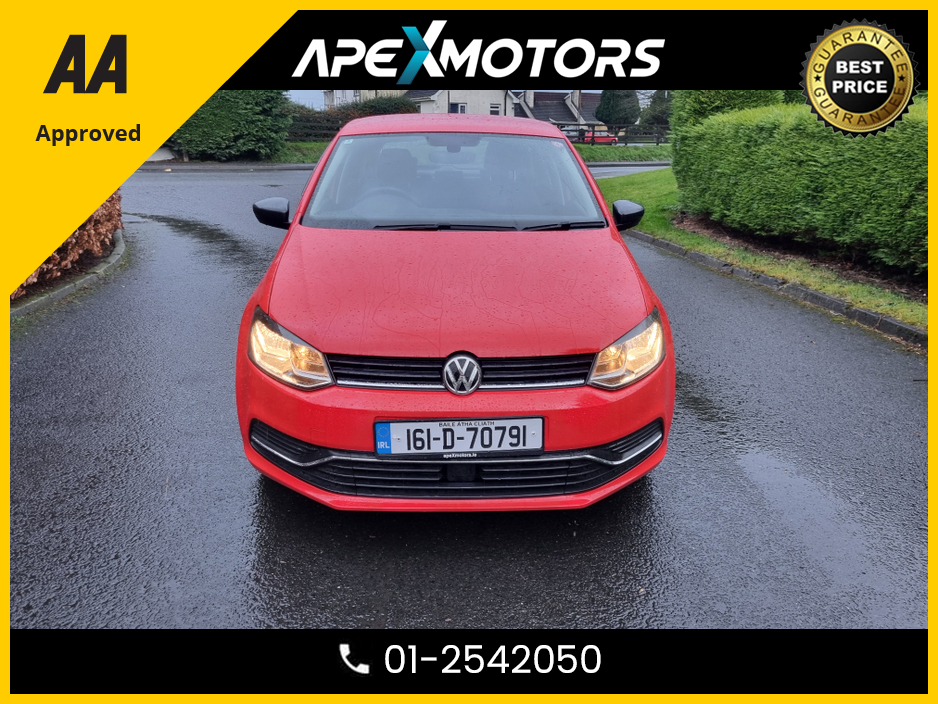 2016 Volkswagen Polo FINANCE ARRANGED * PREMIUM EDITION * TOP-SPEC * LOW LOW KMs * NEW NCT NOV-27 * IMMACULATE * STAMPED SERVICE HISTORY * AA APPROVED * 101 SAFETY CHECKLIST * AUTOMATIC * COLOUR REVERSE CAMERA * ADAPTIVE €12,449