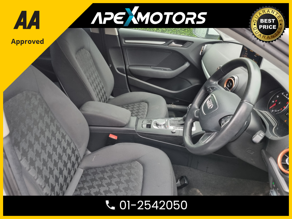 2014 Audi A3 FINANCE ARRANGED * NEW NCT JAN-27 * IMMACULATE * STAMPED SERVICE HISTORY * AA APPROVED * 101 SAFETY CHECKLIST * AUTOMATIC (DSG) * HEATED SEATS * COLOUR REVERSE CAMERA * LOW KMs * ADAPTIVE CRUISE €12,449