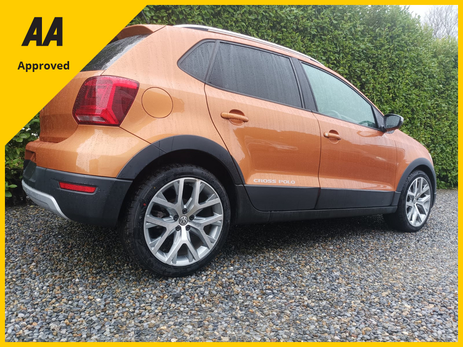 2017 Volkswagen Polo POLO CROSS 1.2 TSI AUTOMATIC SPORTS ALLOY WHEELS CRUISE CONTROL APPLE CAR PLAY & ANDROID AUTO MULTIFUNCTION STEERING WHEEL AUTO HEADLIGHTS FACTORY IMMOBILISER LEATHER STEERING WHEEL NCT & ROAD TAX €13,895