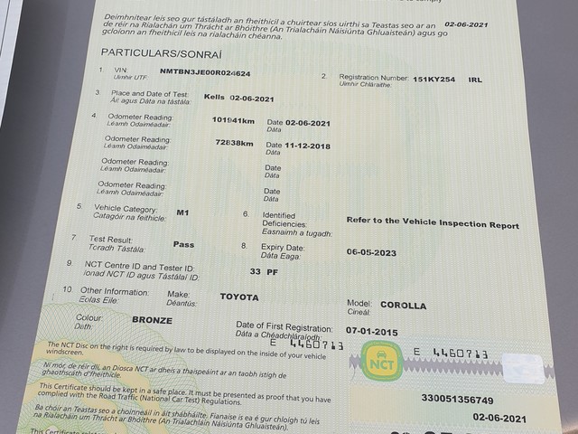 2015 Toyota Corolla 1.4 D-4D TERRA 4DR €9,950